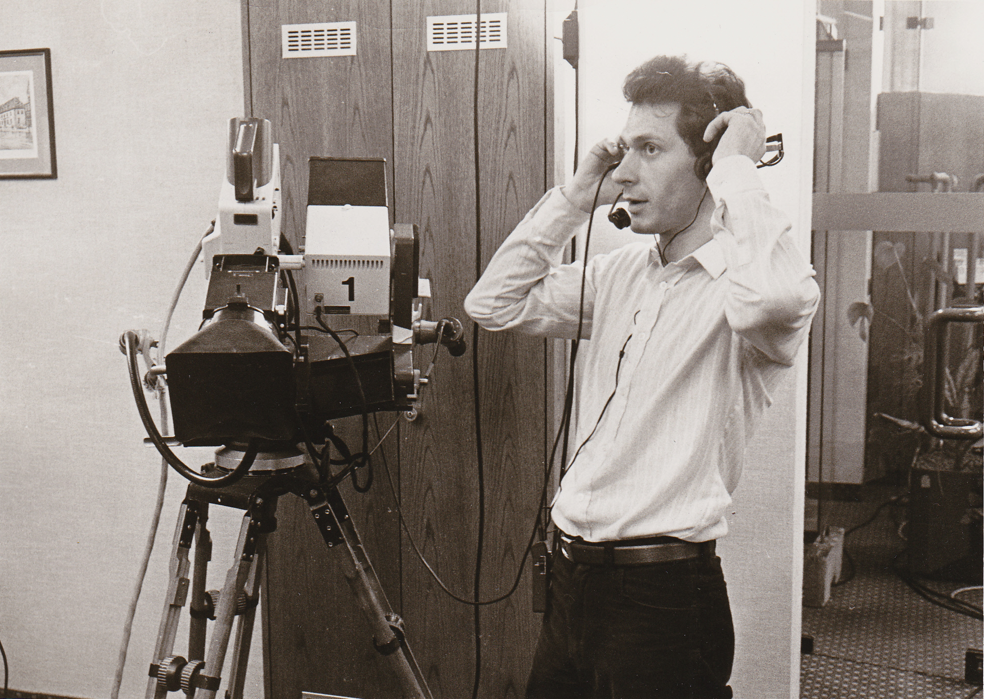 Cameraman at Mobiles Fernsehstudio Basel in 1984